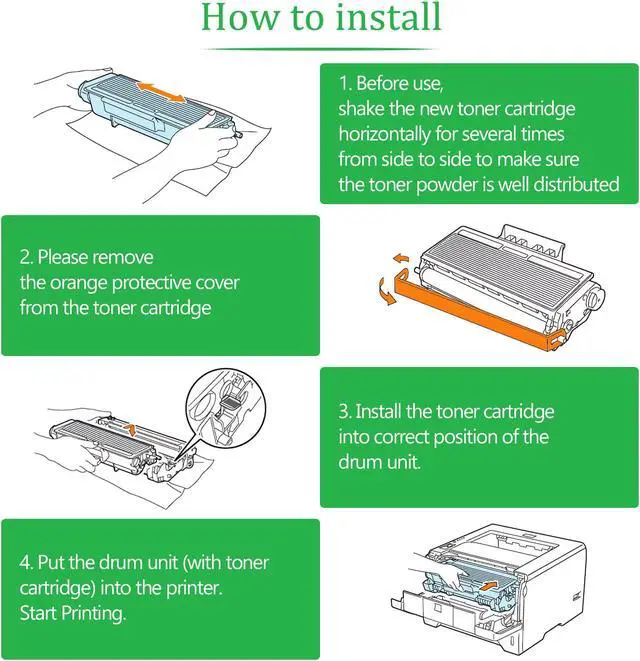 Alt view image 7 of 7 - GREENCYCLE TN760 TN-760 Toner Cartridge DR730 Drum Unit Set Compatible for Brother HL-L2350DW HL-L2395DW HL-L2390DW HL-L2370DW MFC-L2750DW MFC-L2710DW DCP-L2550DW Printer (2 Toner, 1 Drum)