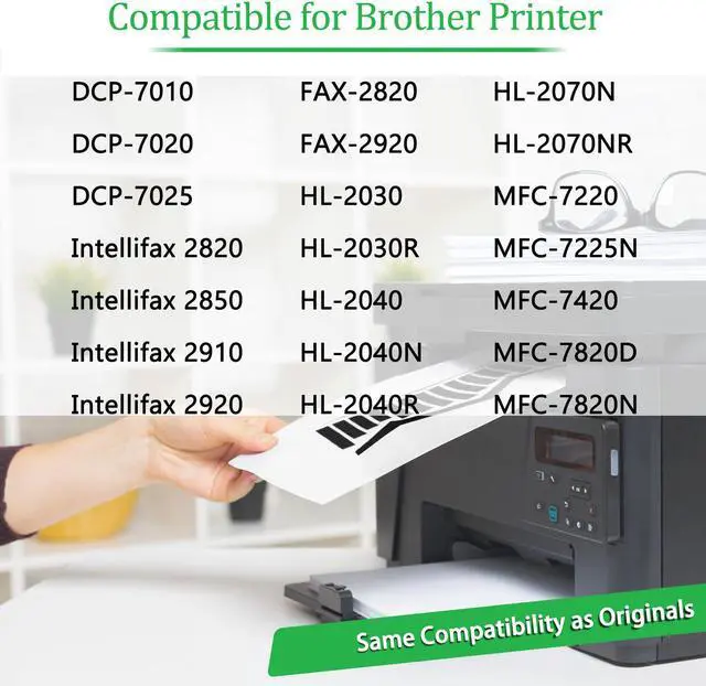Alt view image 3 of 7 - GREENCYCLE TN350 TN-350 Toner Cartridge + DR350 DR-350 Drum Unit Combo Set Compatible for Brother MFC-7820n MFC-7420 MFC-7220 HL-2030 HL-2040 DCP-7020 Intellifax 2820 Printer (4 Toner, 1 Drum)