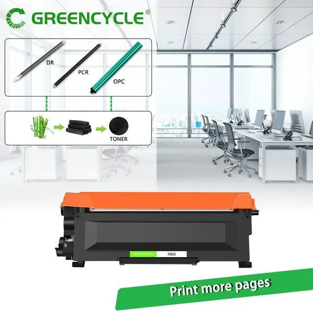 Alt view image 4 of 7 - GREENCYCLE Compatible Toner Cartridge Replacement for Brother TN450 TN420 TN-450 TN-420 to use with HL-2270DW HL-2280DW HL-2230 HL-2240 MFC-7360N MFC-7860DW DCP-7065DN Intellifax 2840 2940 (4 Black)