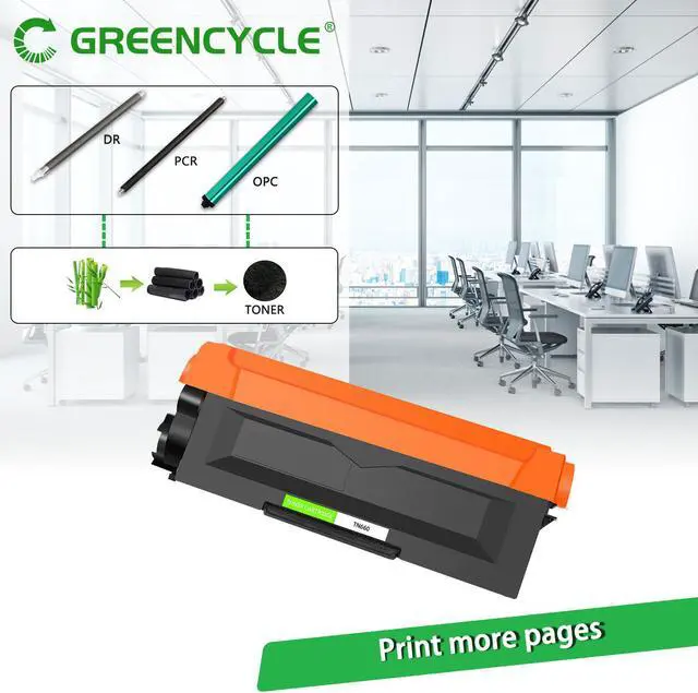 Alt view image 4 of 7 - GREENCYCLE Toner Cartridge Compatible for Brother TN660 TN630 use in HL-L2300D DCP-L2520DW MFC-L2680W Printer (Black, 4 Pack)