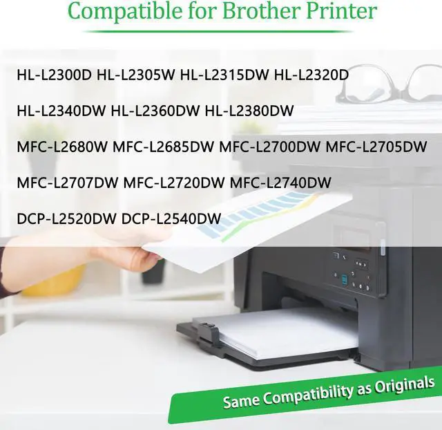 Alt view image 2 of 7 - GREENCYCLE 4PK Set Compatible with Brother TN660 DR630 (3 Toner, 1 Drum) High Yield for DCP-L2300D MFC-L2720DW Printer