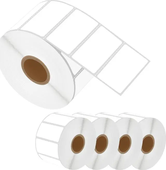 Main image of Greencycle Direct Thermal Perforated Shipping Labels 2" x 1" Barcode SKU Labels Compatible with Rollo, Eltron and Zebra Desktop Printers- 5 Rolls, 1300 Labels/Roll