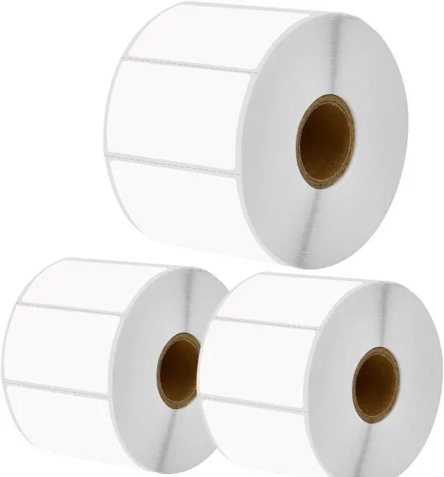 Main image of Greencycle Direct Thermal Perforated Shipping Labels 2-1/4"x 1-1/4" (2.25" x 1.25") Barcode SKU Labels Compatible with Rollo, Eltron and Zebra Desktop Printers - 2 Rolls, 1000 Labels/Roll