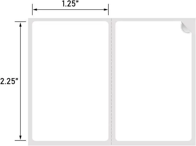 Alt view image 2 of 5 - Greencycle Direct Thermal Perforated Shipping Labels 2-1/4"x 1-1/4" (2.25" x 1.25") Barcode SKU Labels Compatible with Rollo, Eltron and Zebra Desktop Printers - 5 Rolls, 1000 Labels/Roll