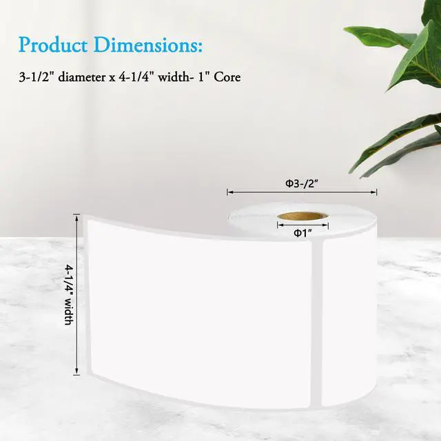 Alt view image 3 of 6 - GREENCYCLE 30 Roll Replacement for Brother RD-S02U1 RDS02U1 Die Cut Shipping White Paper Labels Premium Adhesive 4" x 6" (102mm x 152mm) for TD-4000 TD-4100N Printer,270 Labels/Roll
