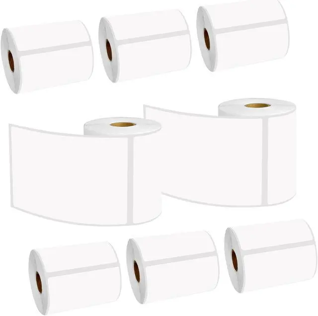 Main image of GREENCYCLE 8 Roll Replacement for Brother RD-S02U1 RDS02U1 Die Cut Shipping White Paper Labels Premium Adhesive 4" x 6" (102mm x 152mm) for TD-4000 TD-4100N Printer,270 Labels/Roll