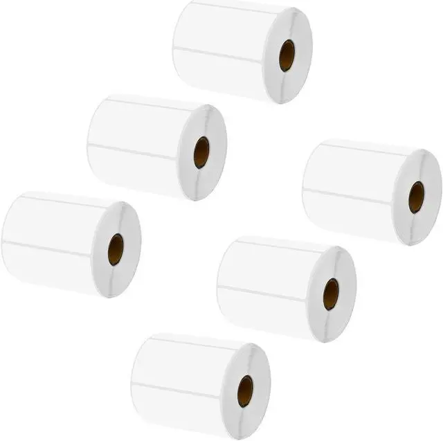 Main image of GREENCYCLE 6 Roll Replacement for Brother RD-S03U1 RDS03U1 Die Cut Removable Shipping White Paper Labels Premium Adhesive 4" x 1 31/32" (102mm x 50mm) for TD-4000 4100N Printer,810 Labels/Roll