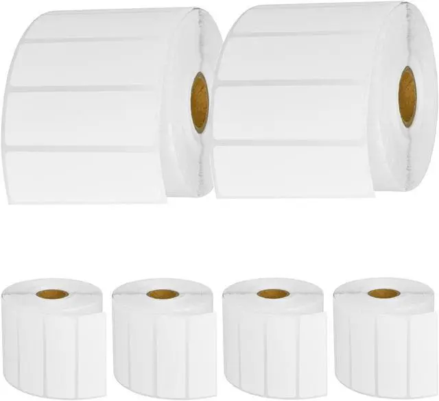 Main image of GREENCYCLE 6 Roll Replacement for Brother RD-S04U1 RDS04U1 Die Cut Removable File Folder White Paper Label Rolls Premium Adhesive 3" x 1" (76mm x 26mm) for TD-4000 4100N Printer,1500 Labels/Roll