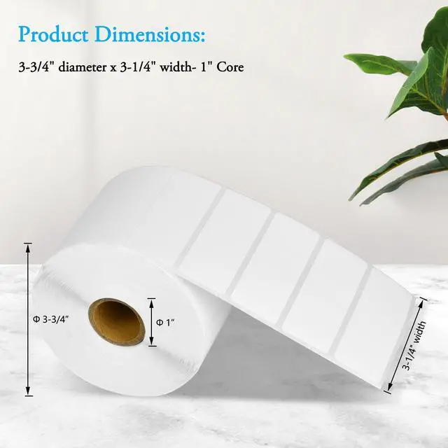 Alt view image 2 of 6 - GREENCYCLE 6 Roll Replacement for Brother RD-S04U1 RDS04U1 Die Cut Removable File Folder White Paper Label Rolls Premium Adhesive 3" x 1" (76mm x 26mm) for TD-4000 4100N Printer,1500 Labels/Roll