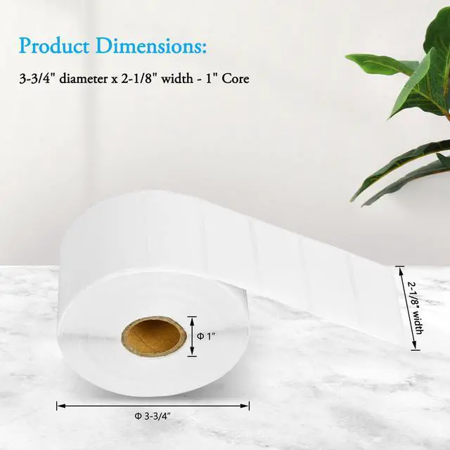 Alt view image 2 of 5 - GREENCYCLE 2 Roll Replacement for Brother RD-S05U1 RDS05U1 Die Cut File Folder White Paper Label Rolls 2" x 1 1/64" (51mm x 26mm) for TD-2020 2120N 2130N 4000 4100N Printer,1500 Labels/Roll