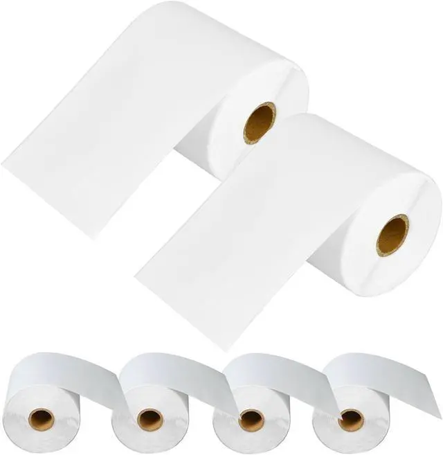 Main image of GREENCYCLE 6 Roll Replacement for Brother RD-S01U2 RDS01U2 Continuous Length Shipping White Paper Labels Multipurpose Label 4" x 140 1/2' (102mm x 42.8m) 1" Core for Brother TD-4000 4100N Printers