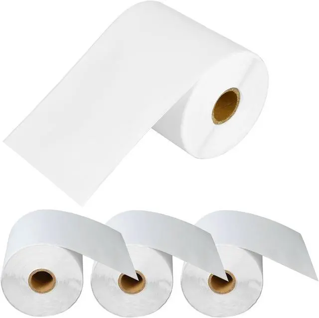 Main image of GREENCYCLE 4 Roll Replacement for Brother RD-S01U2 RDS01U2 Continuous Length Shipping White Paper Labels Multipurpose Label 4" x 140 1/2' (102mm x 42.8m) 1" Core for Brother TD-4000 4100N Printers