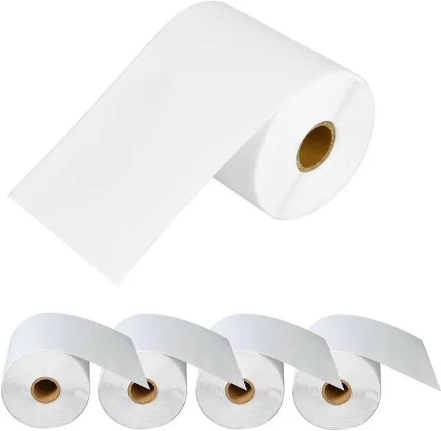 Main image of GREENCYCLE 5 Roll Replacement for Brother RD-S01U2 RDS01U2 Continuous Length Shipping White Paper Labels Multipurpose Label 4" x 140 1/2' (102mm x 42.8m) 1" Core for Brother TD-4000 4100N Printers