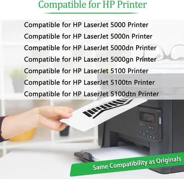 Alt view image 2 of 7 - GREENCYCLE 10000 Pages High-Yield Toner Cartridge Replacement Compatible for HP 29X C4129X Use in Laser jet 5000 5000n 5000dn 5000gn 5100 5100tn 5100dtn Printer (Black, 2-Pack)