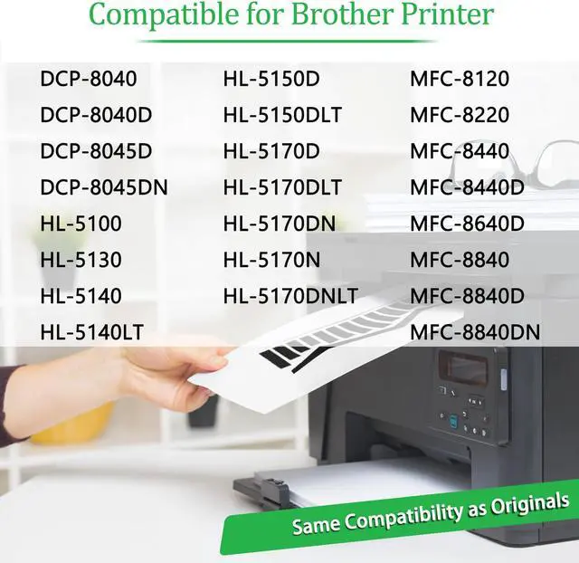 Alt view image 2 of 7 - GREENCYCLE Compatible Toner Cartridge Replacement for Brother TN570 TN-570 TN540 to use with HL-5100 HL-5140 MFC-8220 MFC-8440 DCP-8040 DCP-8045DN Printer (Black, 2-Pack)