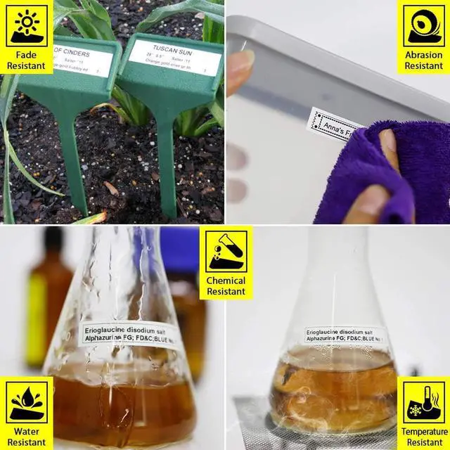 Alt view image 4 of 4 - GREENCYCLE 2 Pack Compatible for Casio XR-9WE XR9WE XR-9WE2S 9mm Black on White EZ Label Maker Tapes 3/8 inch x 26 feet