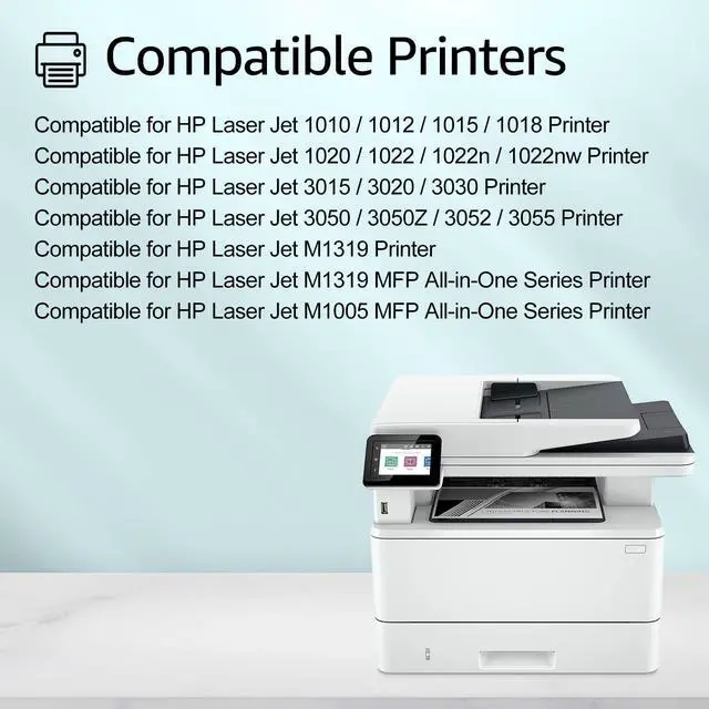Alt view image 2 of 7 - Greencycle Q2612A Compatible Toner Cartridge Replacement for HP Q2612A 12A Toner Cartridge use for Laser Jet 1020 1010 1012 1018 1022 3030 3052 3055 MFP M1005 M1319f Printer(8 Pack,Black)