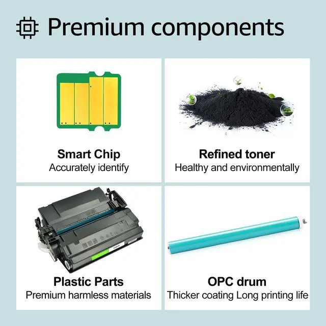 Alt view image 3 of 6 - GREENCYCLE High-yield Compatible Toner Cartridge Replacement for HP 87X CF287X 87A CF287A work with Laser Jet Enterprise M506 M506dn M506n M506x Pro M501 M501dn M527dn Series Printers (Black, 2-Pack)