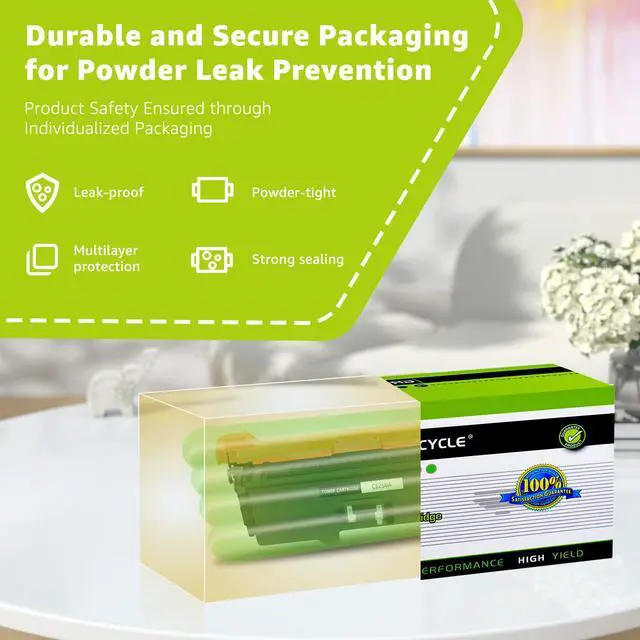 Alt view image 7 of 7 - greencycle 8 Pack Toner Cartridge Compatible for HP 504A CE250A Black Toner Works on Color Laser jet CP3525dn CM3530TS CP3525 CM3530 CM3530fs MFP Printer