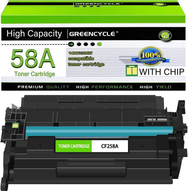 Main image of GREENCYCLE 1 Pack [With Chip] Black Toner Cartridge Replacement Compatible for HP 58A CF258A LaserJet Pro MFP M428dw M428fdn M428fdw M428 M404n M404dn M404dw M404 M304 Printer