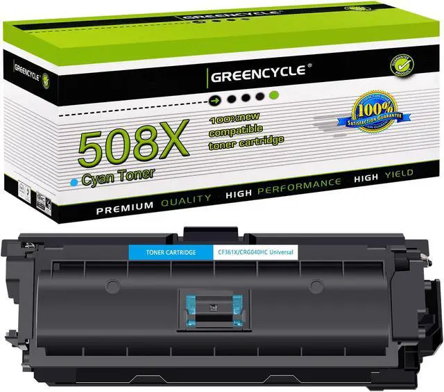 Main image of greencycle 1 Pack Toner Cartridge Compatible for HP 508X CF361X Cyan Toner Work with M577c M577z M577f M552dn M553dn M553n Printer
