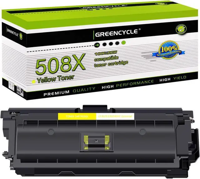 Main image of greencycle 1 Pack Toner Cartridge Compatible for HP 508X CF362X Yellow Toner Work with M577c M577z M577f M552dn M553dn M553n Printer