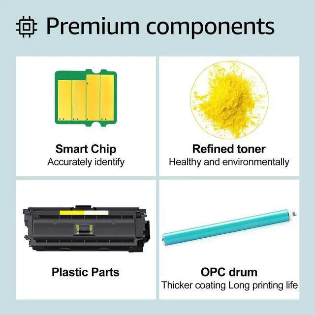 Alt view image 6 of 7 - greencycle 1 Pack Toner Cartridge Compatible for HP 508X CF362X Yellow Toner Work with M577c M577z M577f M552dn M553dn M553n Printer