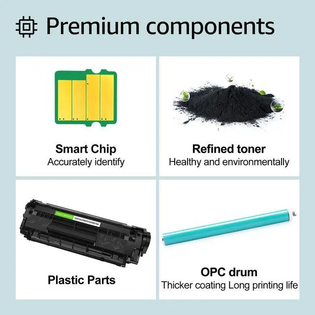 Alt view image 4 of 7 - Greencycle Q2612A Compatible Toner Cartridge Replacement for HP Q2612A 12A Toner Cartridge use for Laser Jet 1020 1010 1012 1018 1022 3030 3052 3055 MFP M1005 M1319f Printer(8 Pack,Black)