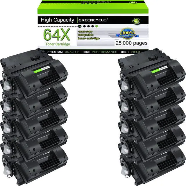 Main image of greencycle CC364X Toner Cartridge Replacement Compatible for HP 64X Black Toner Cartridge Laserjet P4015dn P4015n P4015tn P4015x P4515n P4515tn P4515(10Pack)