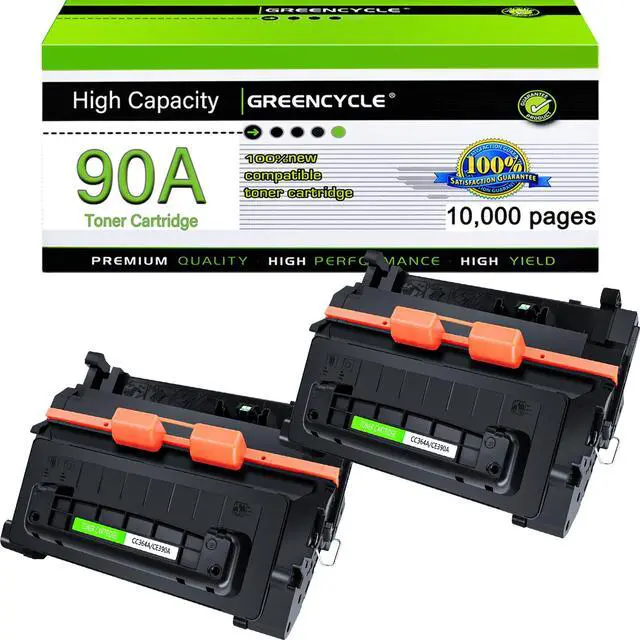 Main image of greencycle CE390A Toner Cartridge Replacement Compatible for HP 90A Black Toner Cartridge Laserjet Enterprise 600 M601 M602,M603 Series Laserjet Enterprise M4555 MFP Series(2Pack)