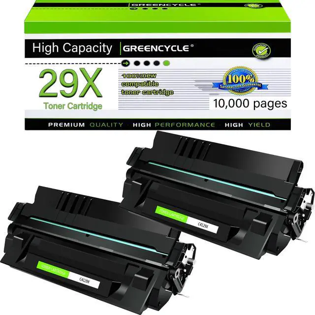 Main image of greencycle C4129X Toner Cartridge Replacement Compatible for HP 29X C4129X Black Toner Cartridge Laser Jet 5000 5000n 5000dn 5000gn 5100 5100tn 5100dtn(2Pack)