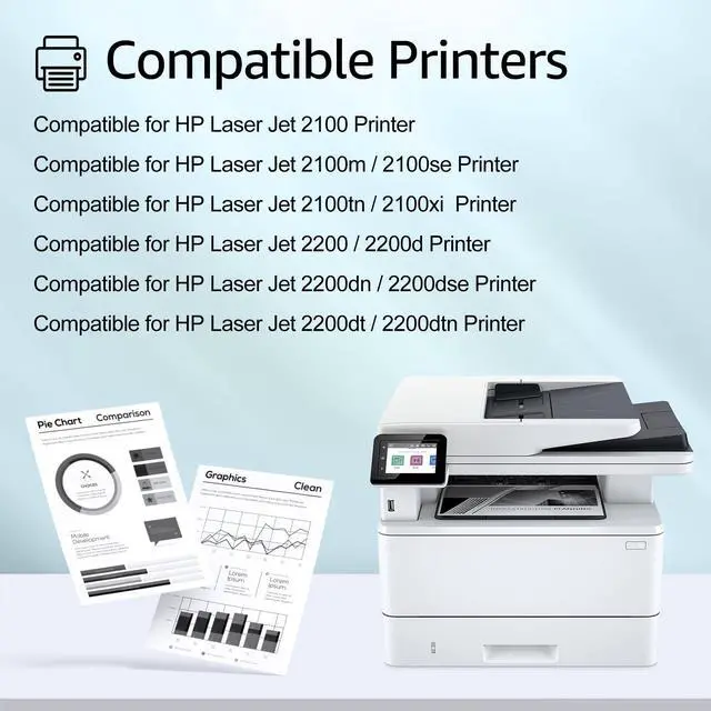 Alt view image 2 of 7 - Greencycle C4096A Compatible Toner Cartridge Replacement for HP C4096A 96A Toner Cartridge use for Laser Jet 2100 2100m 2100se 2100tn 2100xi 2200d 2200dn 2200dse Printer(4 Pack,Black)