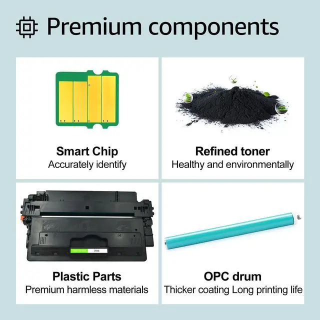 Alt view image 2 of 4 - GREENCYCLE Compatible Toner Cartridge Replacement for HP 14X CF214X work with Laser Jet Pro MFP M712 M712dn M712xh MFP M725 M725dn M725f Series Printer (Black, 6-Pack)