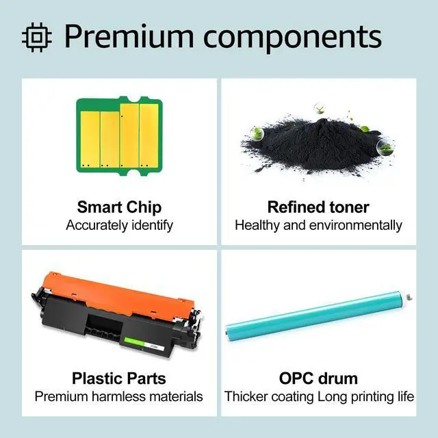 Alt view image 4 of 5 - greencycle 30A Toner Cartridge Replacement Compatible for HP 30A CF230A Black Toner Cartridge LaserJet Pro MFP M227fdw M227fdn M227sdn M203dn M203dw M203d (3Pack)