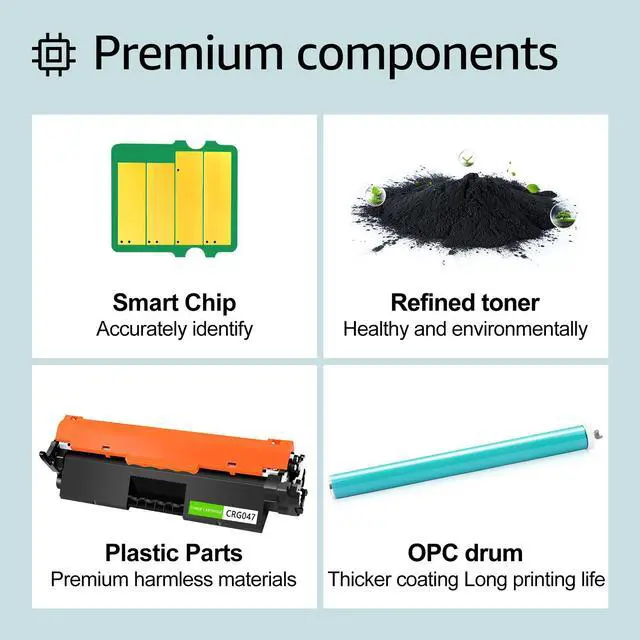 Alt view image 4 of 5 - greencycle 047 Toner Cartridge Replacement Compatible for 047 CRG047 Black Toner CartridgeimageCLASS MF113W / LBP113W / LBP112 / MF112 / MF110 / LBP110 (1PCS)