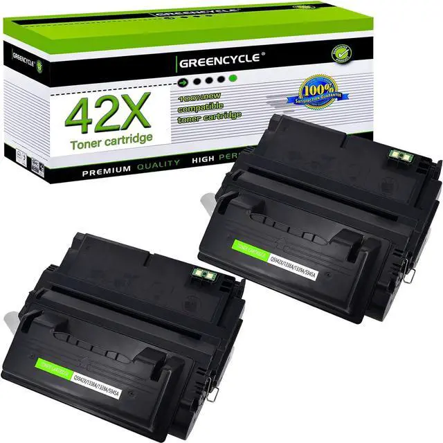 Main image of greencycle Q5942X Compatible Toner Cartridge Replacement for HP 42X Q5942X Black Cartridge Laserjet 4250 4250dtn 4250dtnsl 4250n 4250tn 4350 4350dtn 4350dtnsl 4350n 4350tn Printer (2Pk)