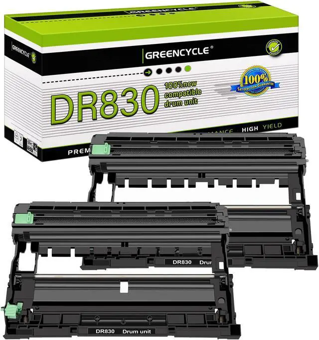 Main image of greencycle DR830 2 Pack Compatible Drum Unit Replacement for Brother DR-830 use with HL-L2405W HL-L2460DW MFC-L2900DW MFC-L2820DW Laser Printer (Black, High Yield)