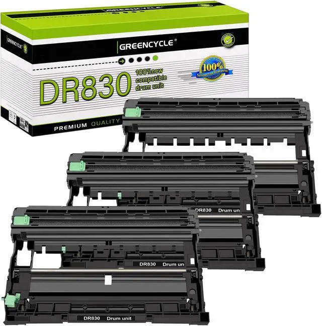 Main image of greencycle DR830 3 Pack Compatible Drum Unit Replacement for Brother DR-830 use with HL-L2405W HL-L2460DW MFC-L2900DW MFC-L2820DW Laser Printer (Black, High Yield)