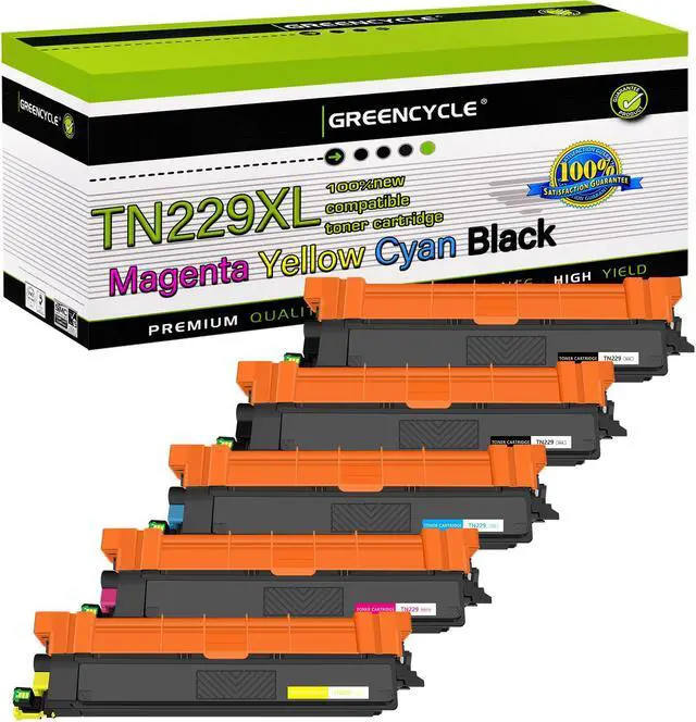 Main image of Greencycle TN229XL TN229-XL (BK/Y/M/C) Toner Cartridge Compatible for Brother TN229 TN229K use with MFC-L3780CDW MFC-L3720CDW HL-L3220CDW HL-L3280CDW HL- L3300CDW Printer(5 Pack,High yield)