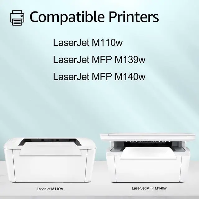 Alt view image 2 of 7 - greencycle W1410A Compatible Replacement for Hp 141A Black Toner Cartridge Laserjet Pro M110w MFP M140w M139w(2Pk,with chip)