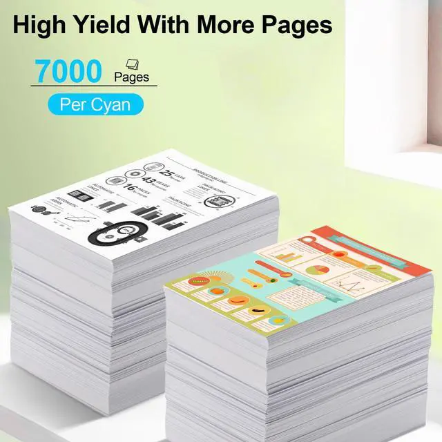 Alt view image 3 of 7 - greencycle 1 Pack Toner Cartridge Compatible for HP 504A CE251A Cyan Toner Works on Color Laser jet CP3525dn CM3530TS CP3525 CM3530 CM3530fs MFP Printer