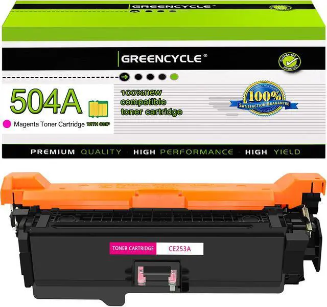 Main image of greencycle 1 Pack Toner Cartridge Compatible for HP 504A CE253A Magenta Toner Works on Color Laser jet CP3525dn CM3530TS CP3525 CM3530 CM3530fs MFP Printer