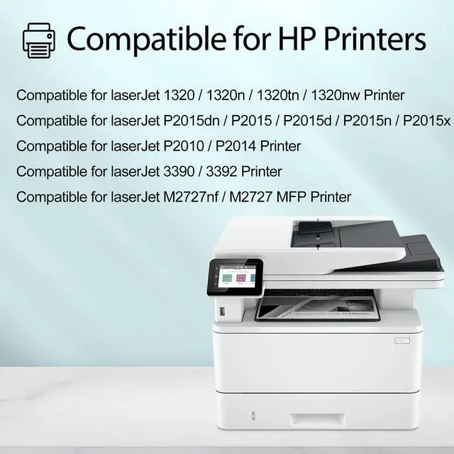 Alt view image 2 of 7 - greencycle Q5949X Compatible Toner Cartridge Replacement for HP 49X Q5949X 53X Q7553X Black Cartridge Laserjet 1320 1320n 1320nw 3390 3392 M2727nf P2015dn P2015 P2014 P2010 Series Printer (4Pk)