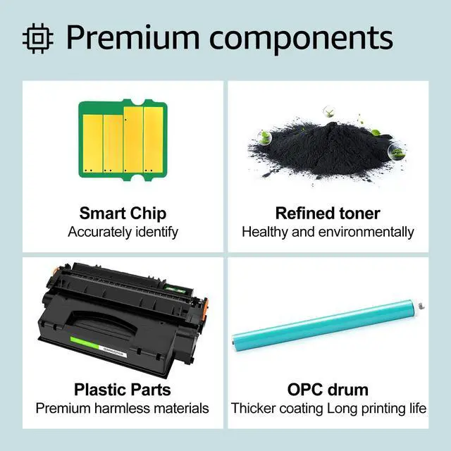 Alt view image 4 of 6 - GREENCYCLE 10 Pack 49X Black Toner Cartridge Replacement Compatible for HP Q5949X 53X Q7553X for HP Laserjet 1320 1320n 1320nw 3390 3392 M2727nf P2015dn P2015 P2014 P2010 Series Printer (7000 Pages)