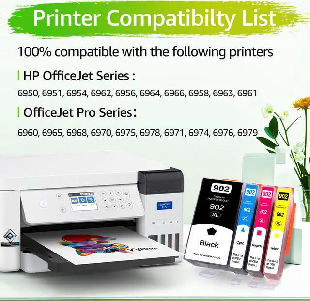 Alt view image 2 of 7 - Greencycle 902XL Ink Cartridge Replacement for HP 902 XL 902XL Compatible with HP Officejet 6950 6951 6962 Officejet Pro 6968 6970 6960 Printer(12 Combo Pack, Black Cyan Magenta Yellow)