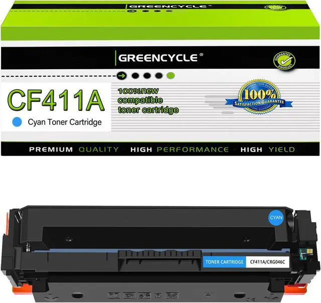 Main image of greencycle 1 Pack 410A CF411A Compatible Toner Cartridge Replacement for HP 410A CF411A Cyan Toner work with Color Laser Jet Pro M452dn M452dw M452nw M477fdn M477fdw M477fnw M377dw Printer