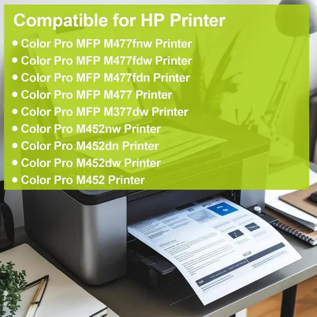Alt view image 2 of 7 - greencycle 2 Pack 410A CF411A Compatible Toner Cartridge Replacement for HP 410A CF411A Cyan Toner work with Color Laser Jet Pro M452dn M452dw M452nw M477fdn M477fdw M477fnw M377dw Printer