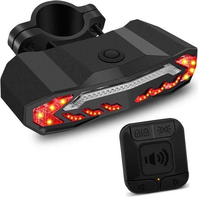 Main image of GREENCYCLE Smart Bike Tail Light with Turn Signals, Smart Bike Tail Light,Bicycle Tail Light,IP65 Waterproof,Anti-Theft,110db Loud SoundSuitable for Almost All Bicycles, E-Bikes, E-Scooters,1Pk