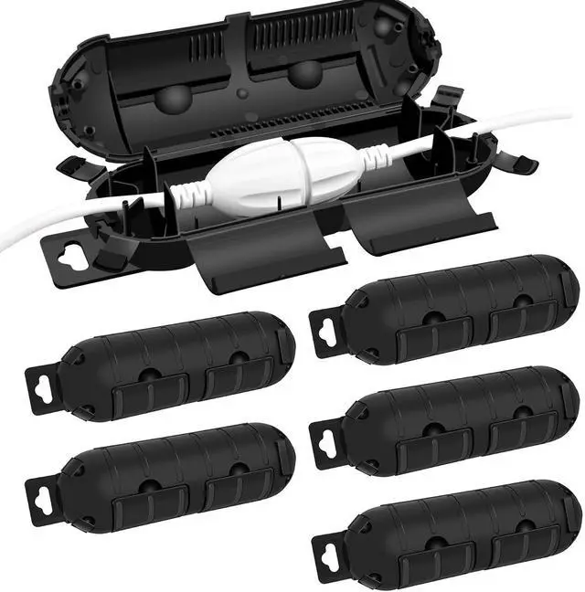 Main image of Outdoor Extension Cord Safety Cover, Greencycle IP54 Waterproof Electrical Cord Connection, Safety Cord Cover, Electrical Box for Outdoor Plug, Outlet, Holiday, Patio String Lights, Power Tools, 6PK