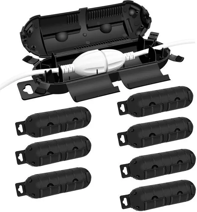 Main image of Outdoor Extension Cord Safety Cover, Greencycle IP54 Waterproof Electrical Cord Connection, Safety Cord Cover, Electrical Box for Outdoor Plug, Outlet, Holiday, Patio String Lights, Power Tools, 8PK